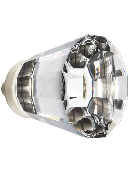 Medium Brookmont Crystal-Glass Cabinet Knob - 1 1/4" Diameter